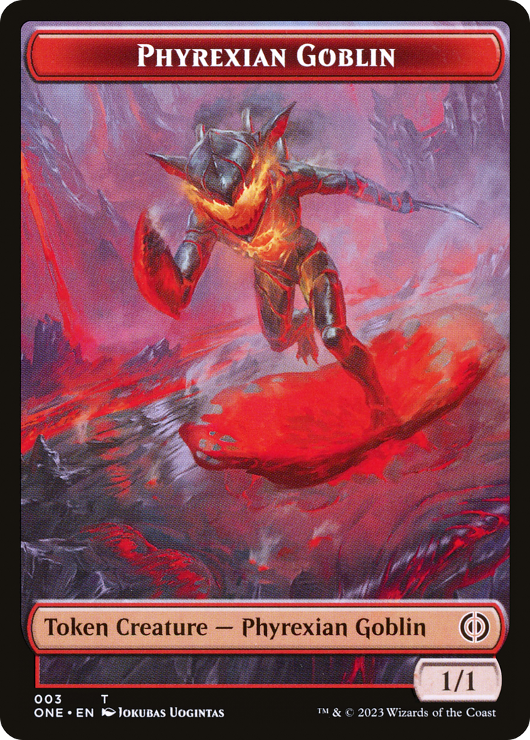 Phyrexian Goblin // Phyrexian Beast Double-Sided Token [Phyrexia: All Will Be One Tokens] Foil