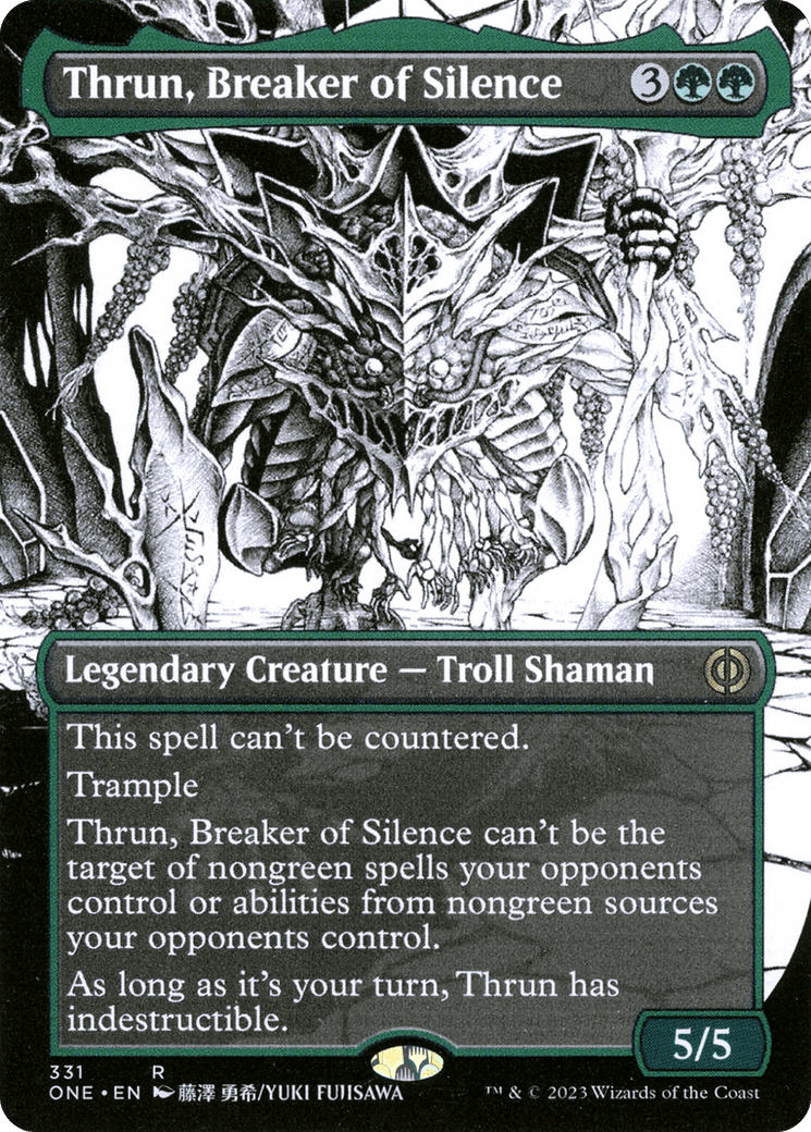 Thrun, Breaker of Silence (Borderless Manga) [Phyrexia: All Will Be One] Foil