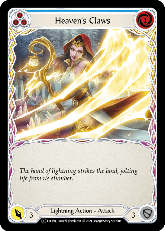 Heaven's Claws (Blue) [U-ELE194] (Tales of Aria Unlimited)  Unlimited Rainbow Foil