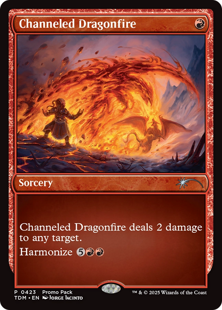 Channeled Dragonfire (423) [Promo Pack: Tarkir: Dragonstorm]  Foil