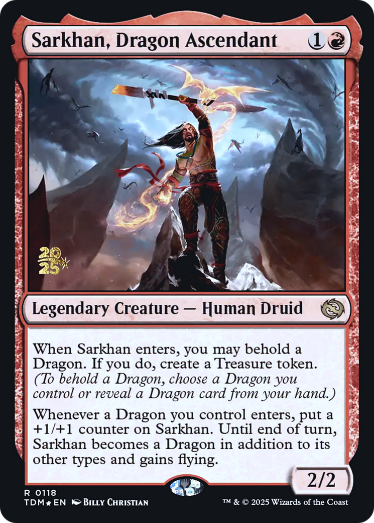Sarkhan, Dragon Ascendant (118) [Prerelease Cards]  Foil