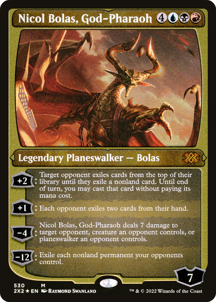 Nicol Bolas, God-Pharaoh (Foil Etched) |  Foil (530) [Double Masters 2022]