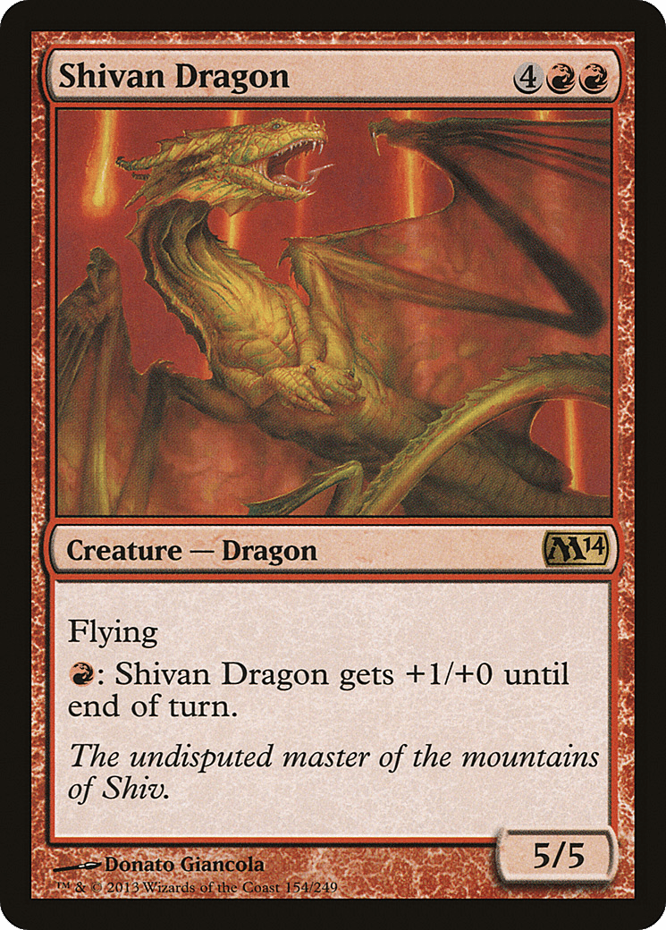 Shivan Dragon [Magic 2014] Foil