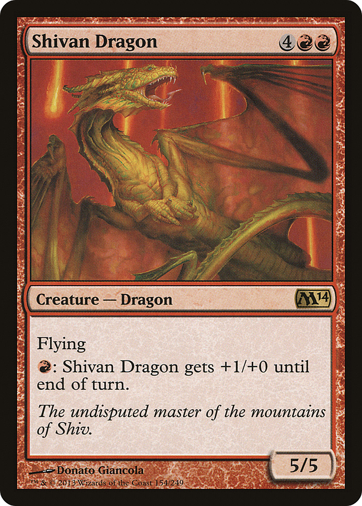 Shivan Dragon [Magic 2014] Foil