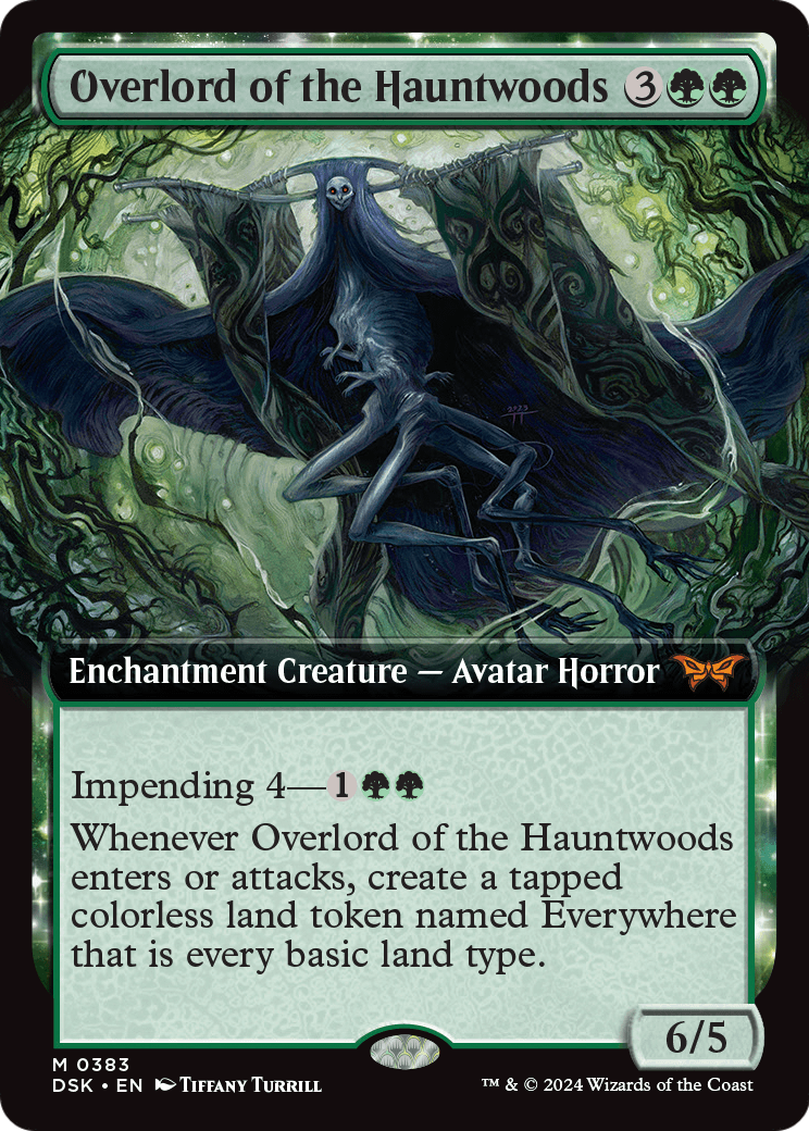 Overlord of the Hauntwoods (Extended Art) [Duskmourn: House of Horror] Foil