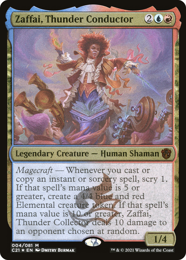 Zaffai, Thunder Conductor (OC21-004) - Commander 2021 Display Commanders Etched Foil