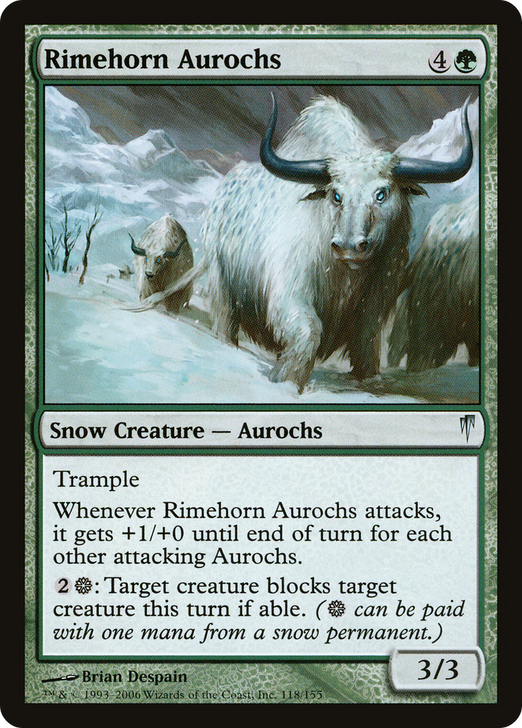 Rimehorn Aurochs [Coldsnap] Foil