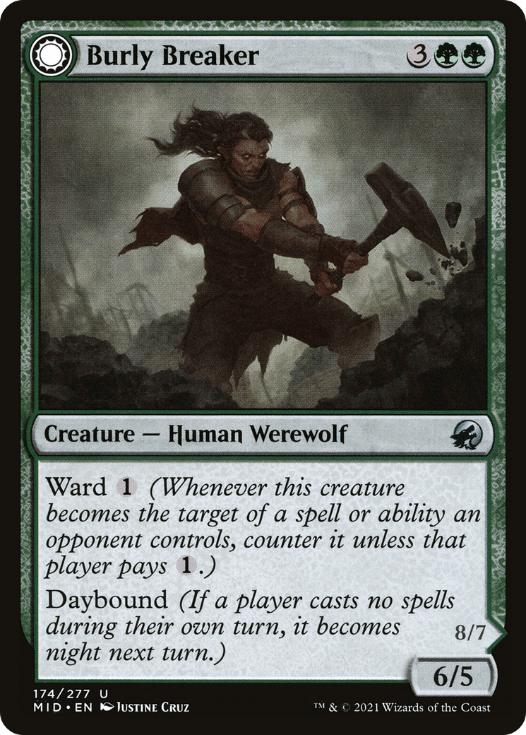 Burly Breaker // Dire-Strain Demolisher [Innistrad: Midnight Hunt] Foil