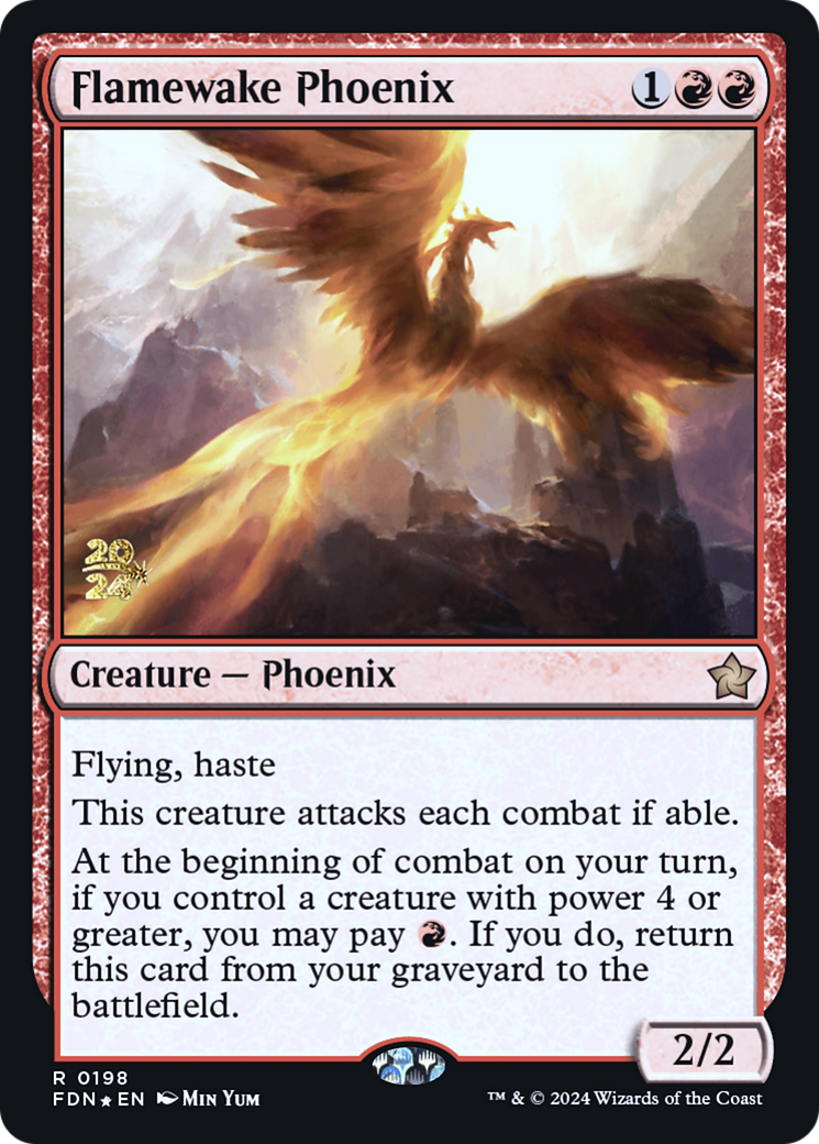 Flamewake Phoenix (FDN) (-198) - Prerelease Cards