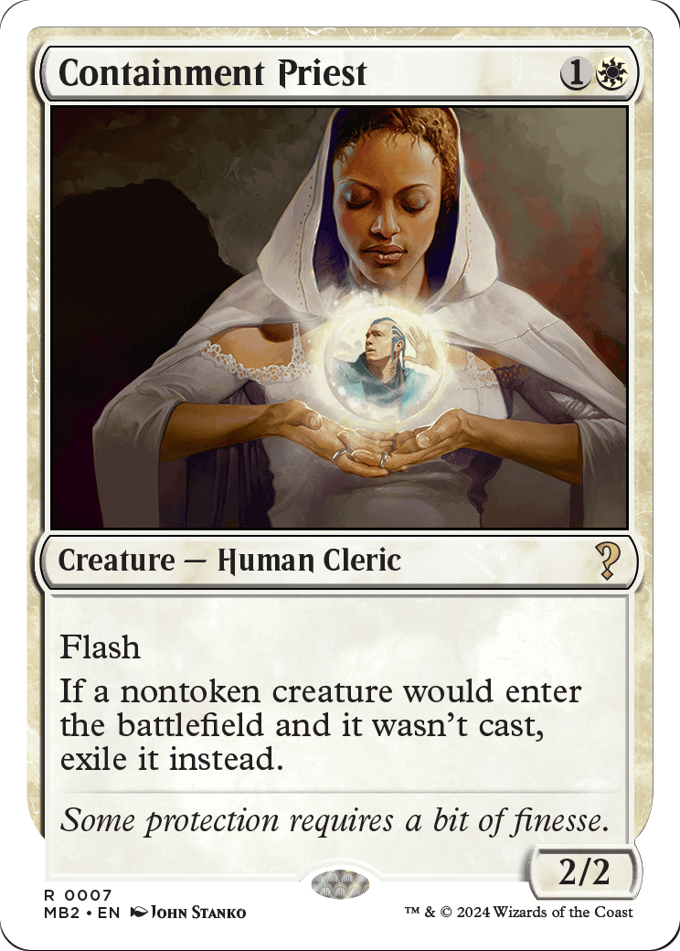 Containment Priest (White Border) [Mystery Booster 2]