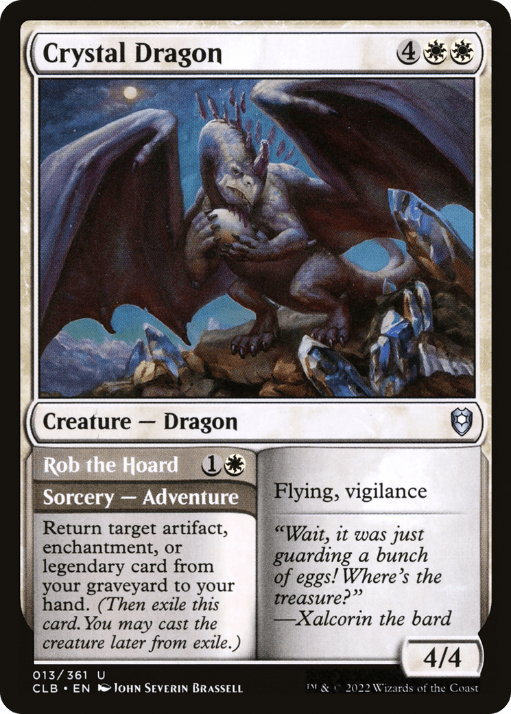 Crystal Dragon // Rob the Hoard [Commander Legends: Battle for Baldur's Gate]