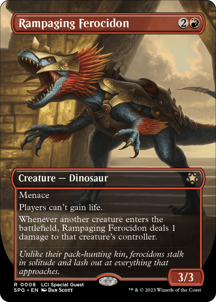 Rampaging Ferocidon (Borderless) [The Lost Caverns of Ixalan Special Guests]