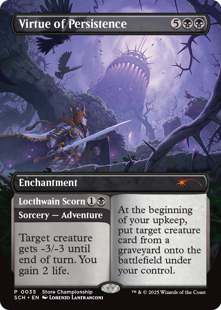 Virtue of Persistence // Locthwain Scorn |  Foil (035) [Store Championships]