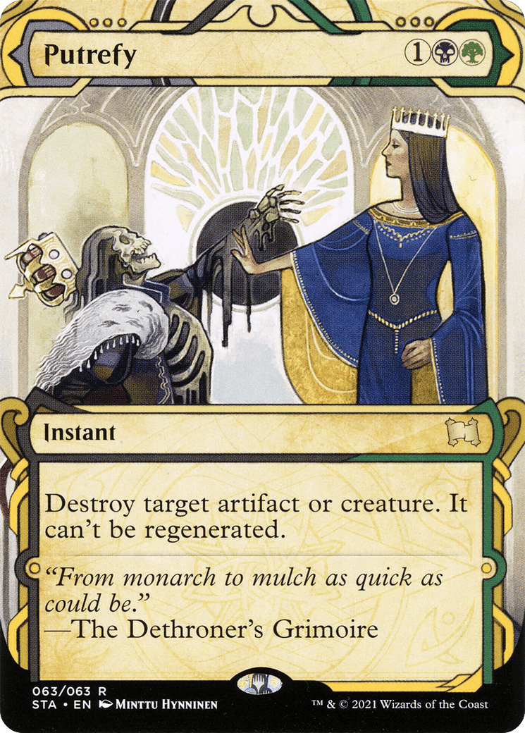 Putrefy (STA-063) - Strixhaven Mystical Archive: (Showcase) (Borderless) Etched Foil