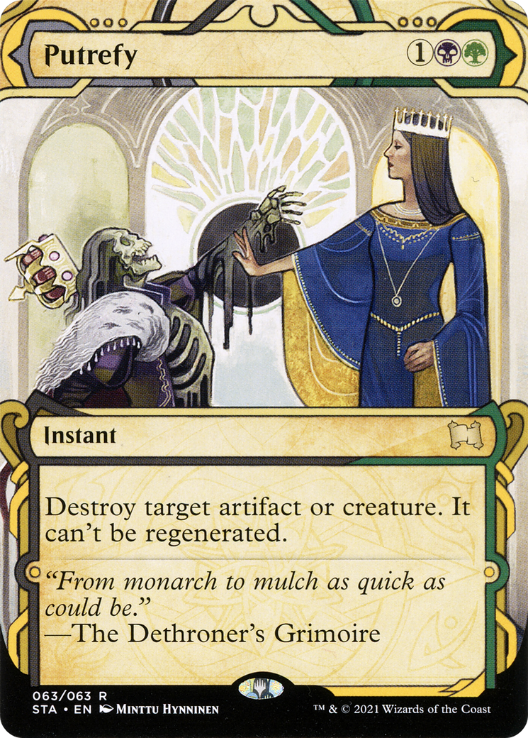 Putrefy (STA-063) - Strixhaven Mystical Archive: (Showcase) (Borderless) Etched Foil