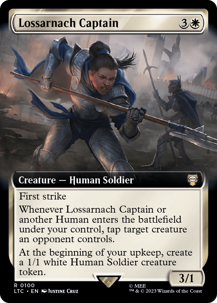 Lossarnach Captain (100) [Tales of Middle-earth Commander] : (Extended Art) Foil