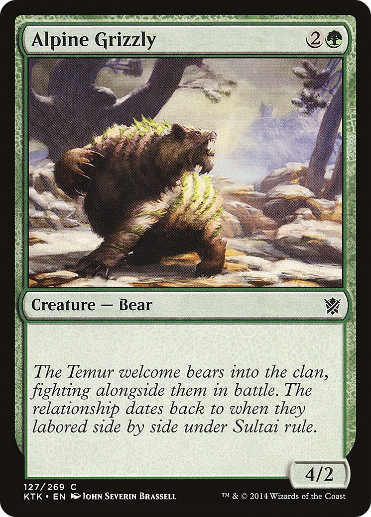Alpine Grizzly [Khans of Tarkir] Foil