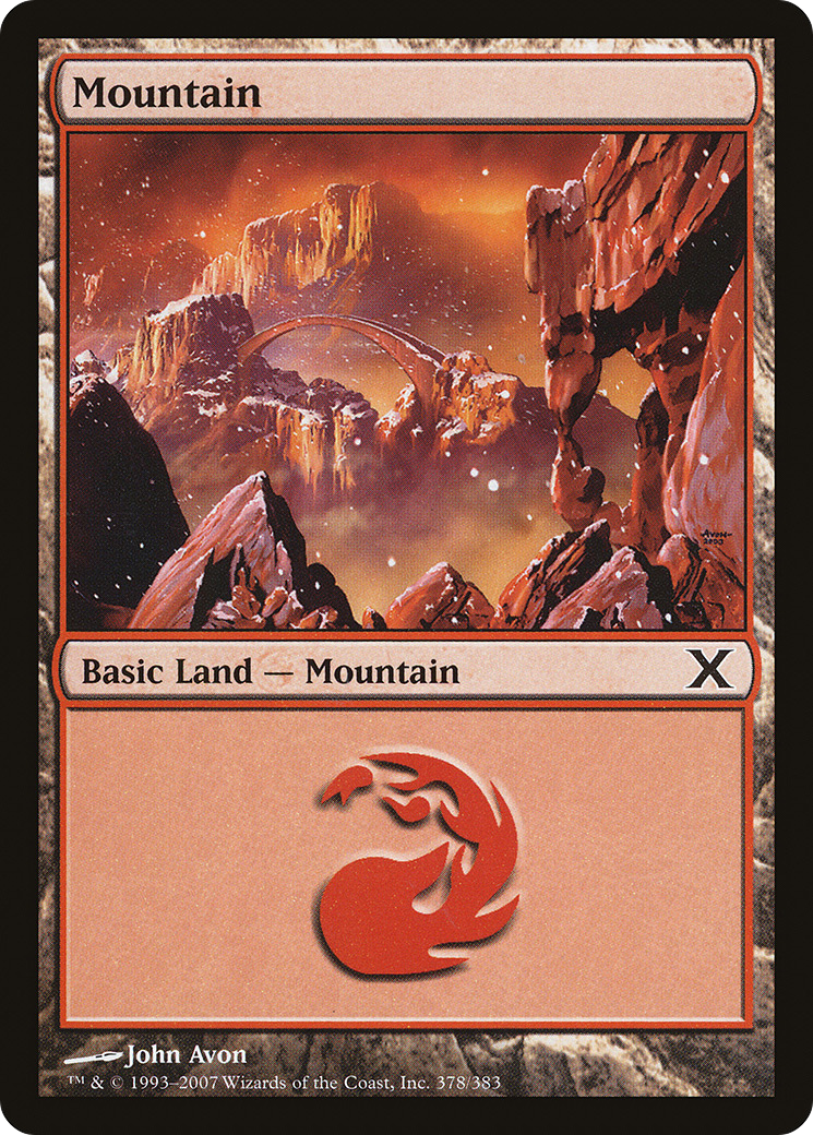 Mountain (378) [Tenth Edition] Foil