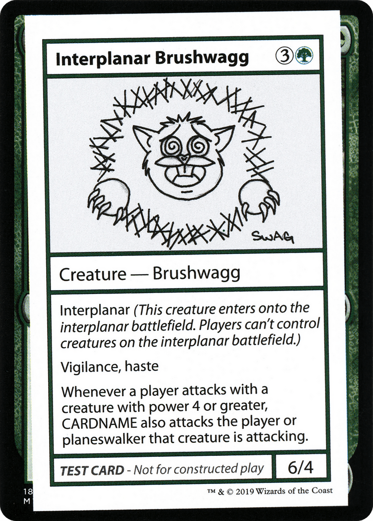 Interplanar Brushwagg (2021 Edition) [Mystery Booster Playtest Cards]