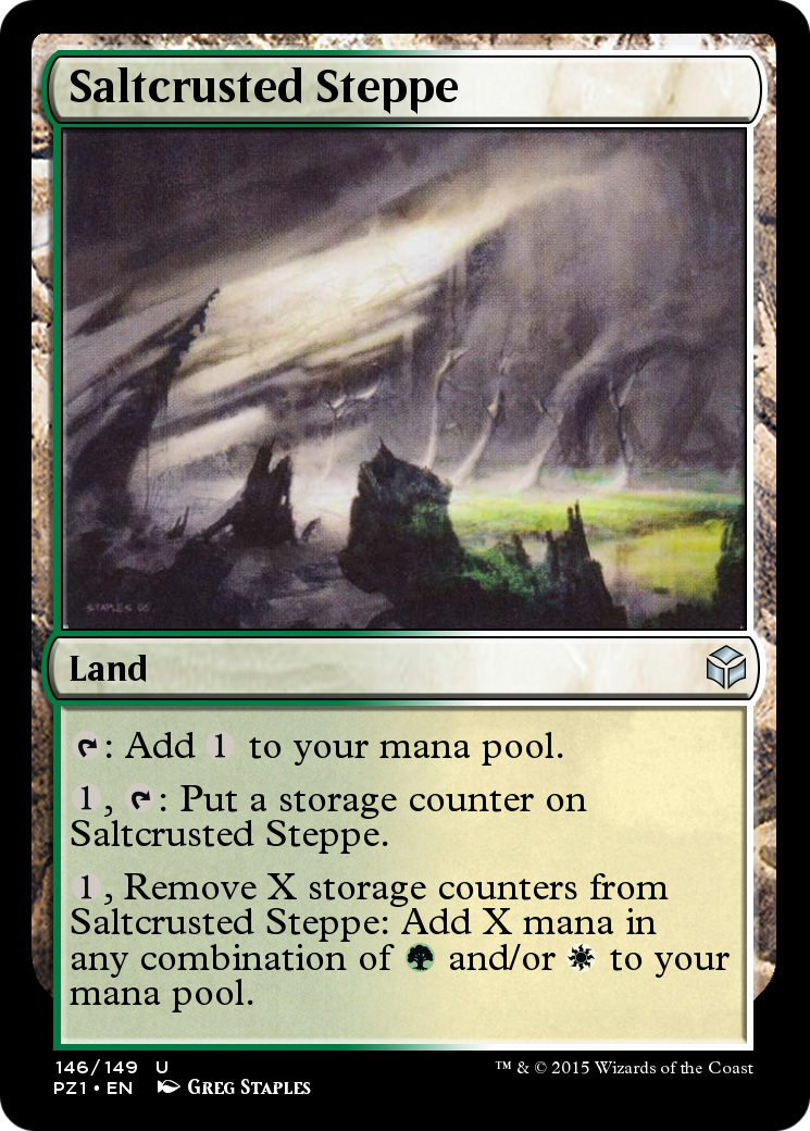 Saltcrusted Steppe (PZ1-146) - Legendary Cube Prize Pack Foil