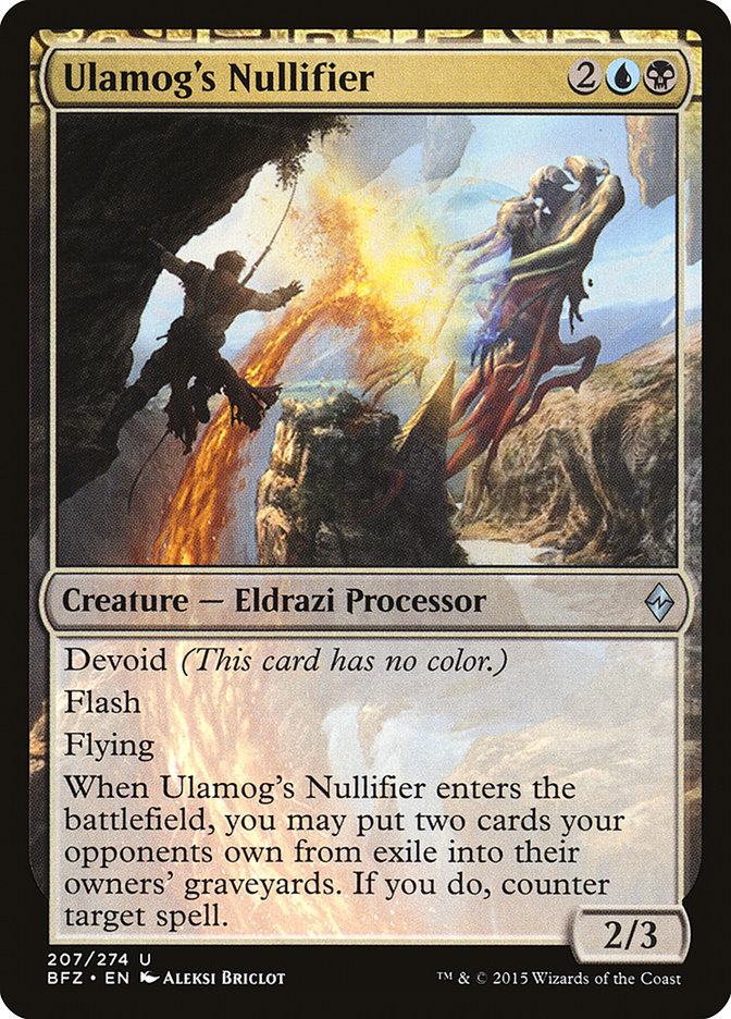 Ulamog's Nullifier 207/274 (Battle for Zendikar)  - Foil
