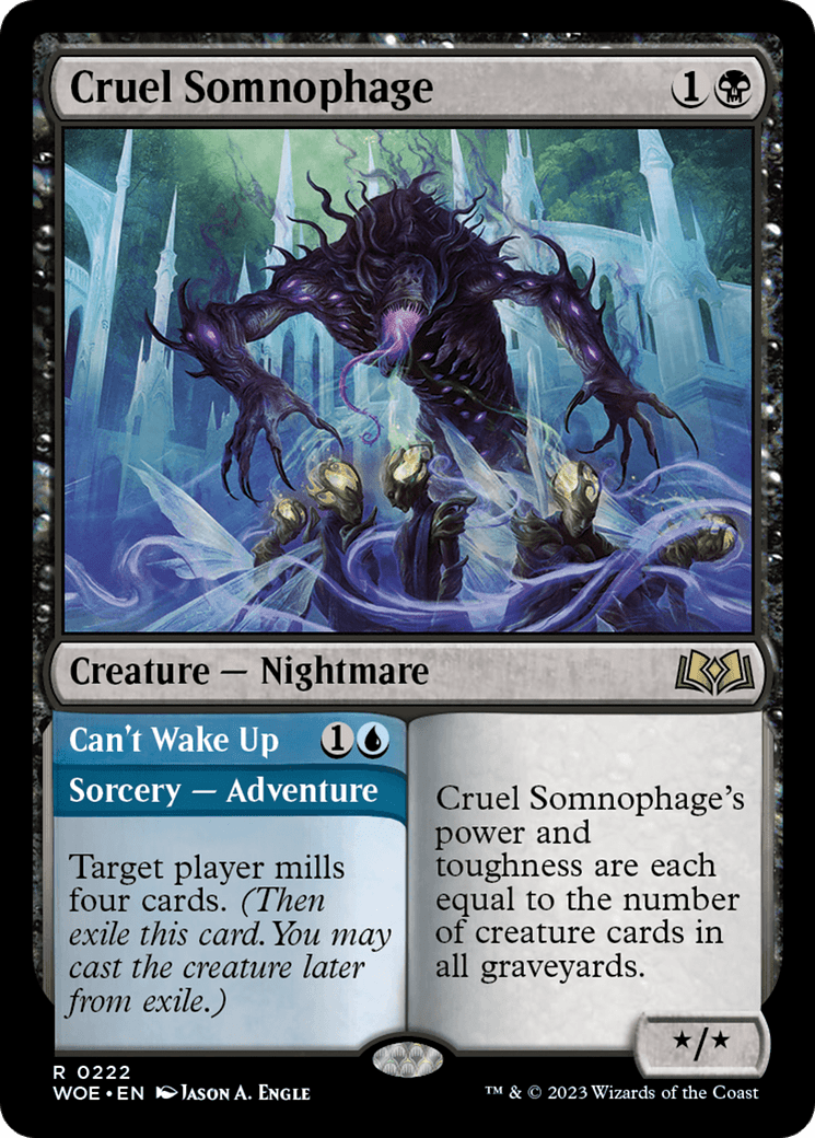 Cruel Somnophage // Can't Wake Up [Wilds of Eldraine] Foil