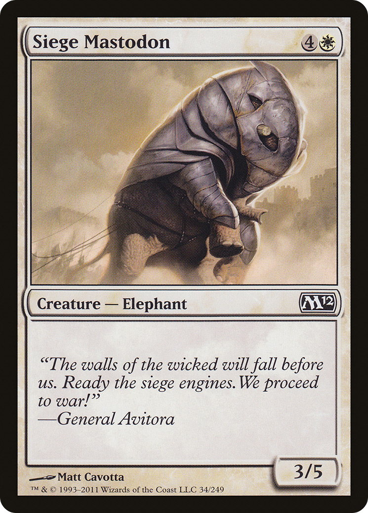 Siege Mastodon [Magic 2012] Foil