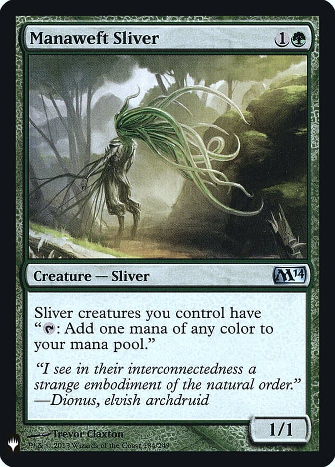 Manaweft Sliver |  Foil (M14-184) [The List]