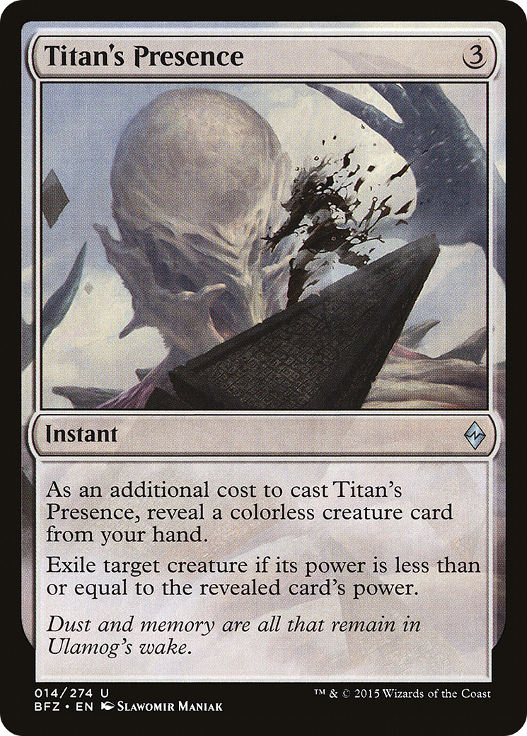 Titan's Presence [Battle for Zendikar] Foil
