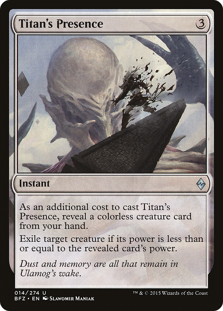Titan's Presence [Battle for Zendikar] Foil
