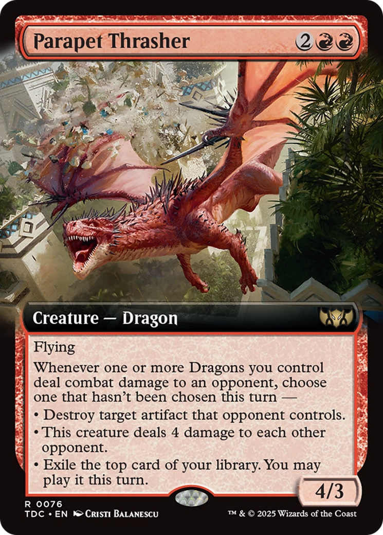 Parapet Thrasher (Extended Art) (076) [Commander: Tarkir: Dragonstorm]