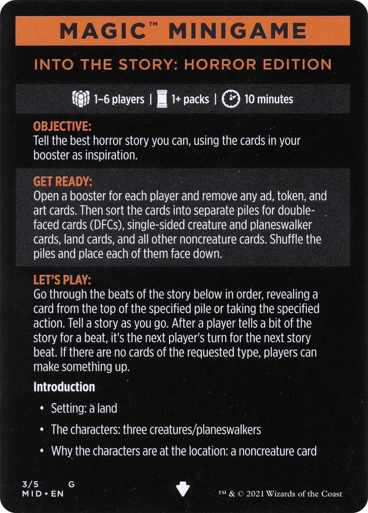 Into the Story: Horror Edition // Into the Story (cont'd) (MMID-003) - Innistrad: Midnight Hunt Minigames Foil