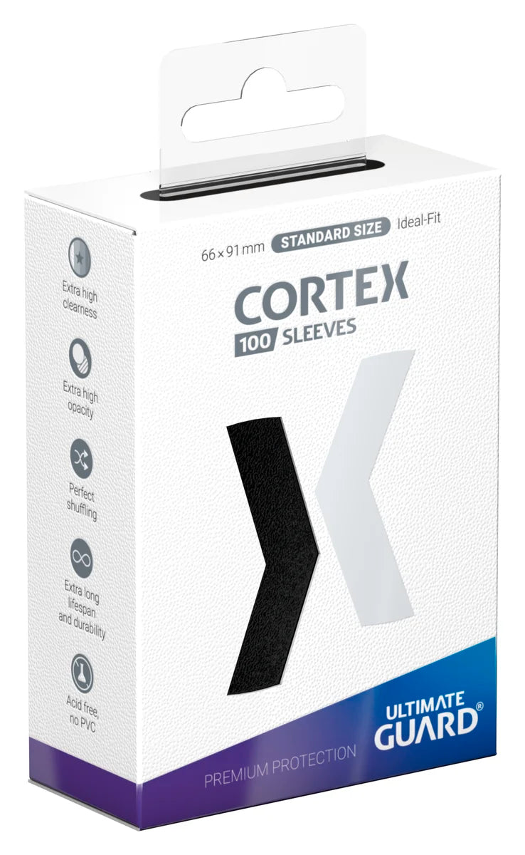 Ultimate Guard: Cortex | Standard Size Sleeves | 100ct | Black (Glossy)