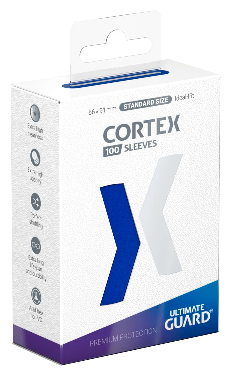 Ultimate Guard: Cortex | Standard Size Sleeves | 100ct | Blue (Glossy)