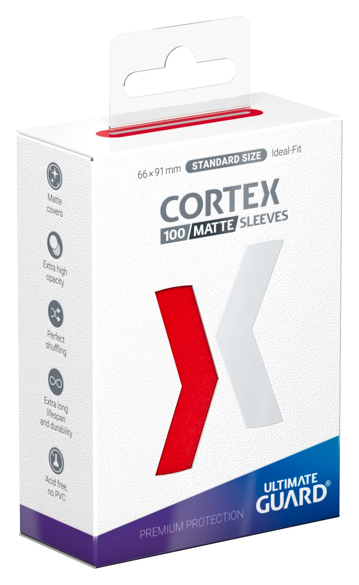 Ultimate Guard: Cortex | Standard Size Sleeves | 100ct | Red (Matte)