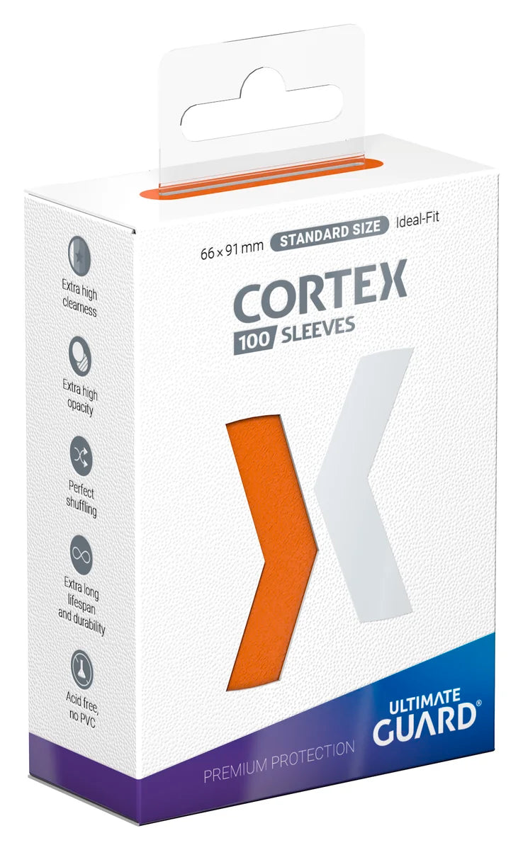 Ultimate Guard: Cortex | Standard Size Sleeves | 100ct | Orange (Glossy)