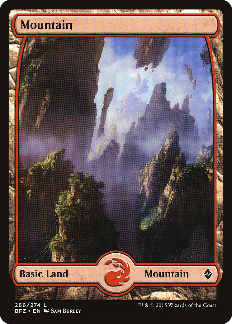 Mountain (266) (Full Art) [Battle for Zendikar] Foil
