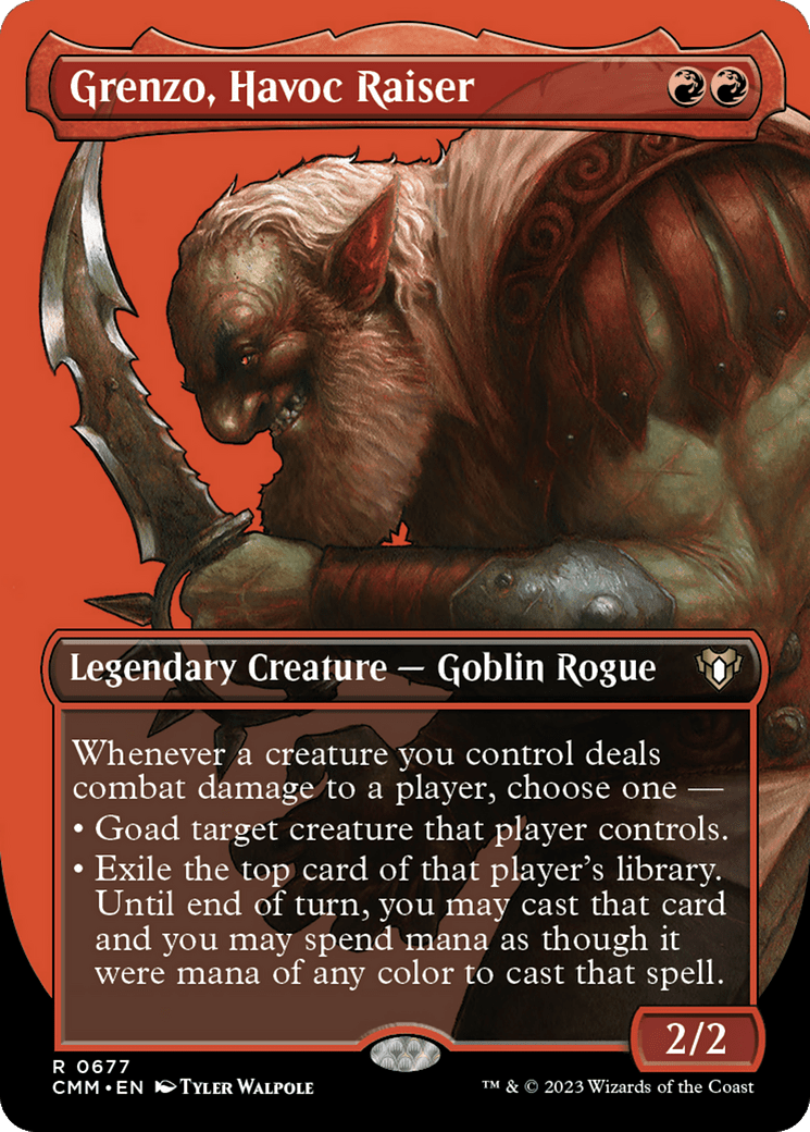 Grenzo, Havoc Raiser (Borderless Profile) [Commander Masters] Foil