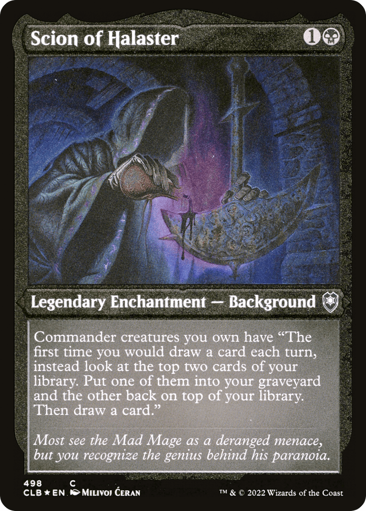 Scion of Halaster (CLB-498) - Commander Legends: Battle for Baldur's Gate Etched Foil
