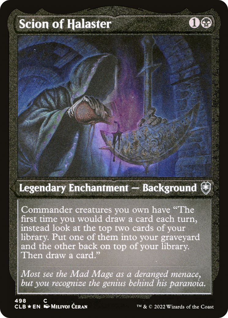 Scion of Halaster (CLB-498) - Commander Legends: Battle for Baldur's Gate Etched Foil