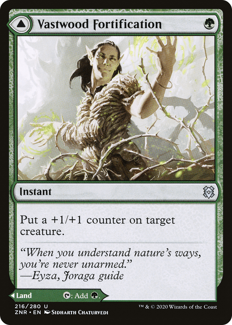 Vastwood Fortification // Vastwood Thicket [Zendikar Rising] Foil