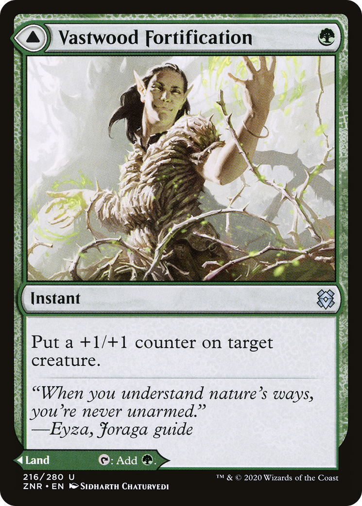Vastwood Fortification // Vastwood Thicket [Zendikar Rising] Foil
