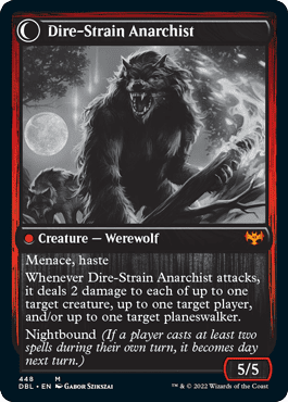 Volatile Arsonist // Dire-Strain Anarchist [Innistrad: Double Feature] Foil