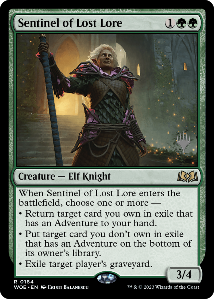 Sentinel of Lost Lore (Promo Pack) [Wilds of Eldraine Promos] Foil