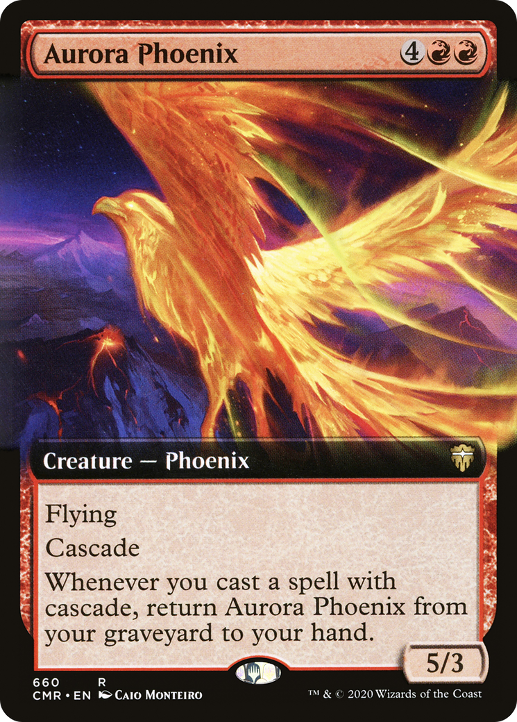 Aurora Phoenix (Extended Art) [Commander Legends] Foil