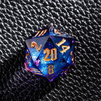 RPG Dice Set | Acrylic | Liquid Dice - Blue and Purple | Set of 7 (D0223)