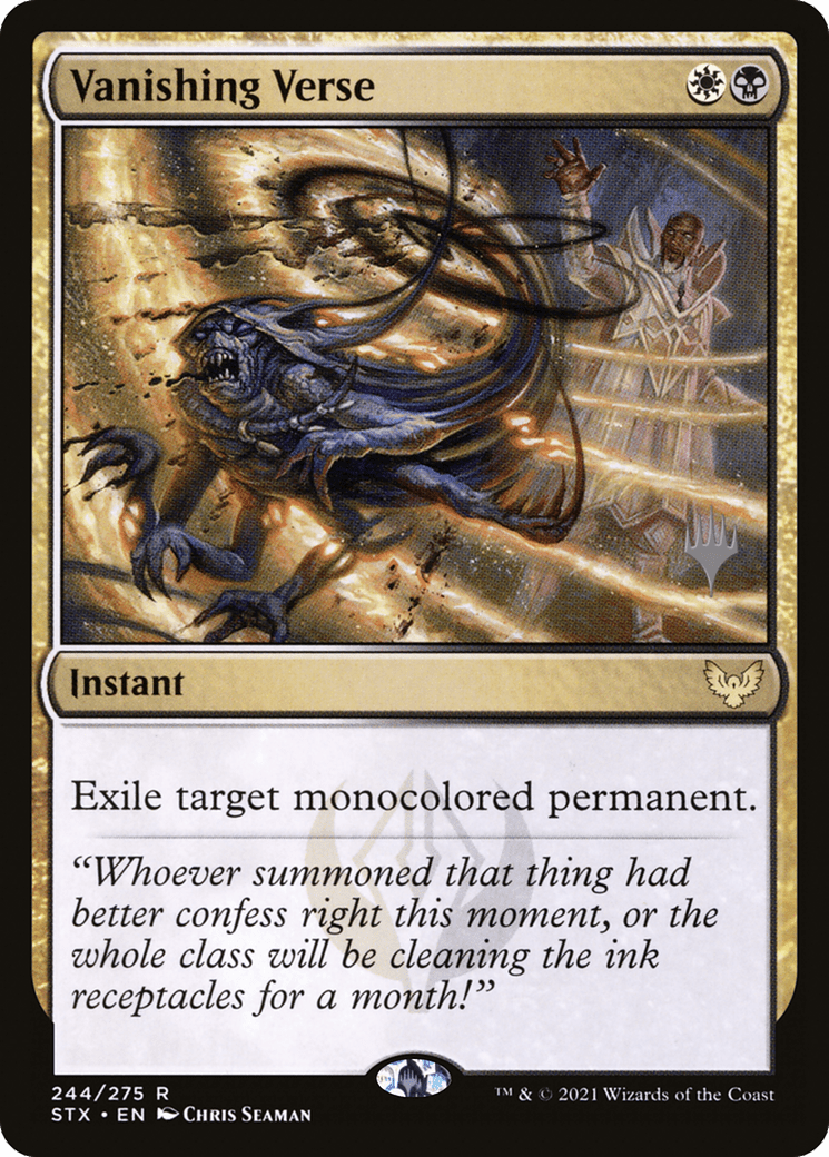 Vanishing Verse (Promo Pack) [Strixhaven: School of Mages Promos] Foil