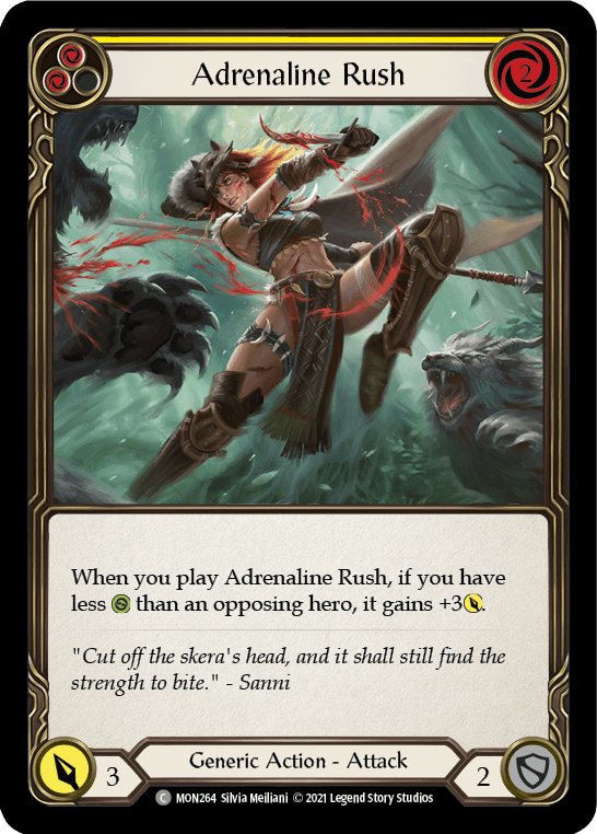 Adrenaline Rush (Yellow) [MON264] (Monarch)  1st Edition Normal