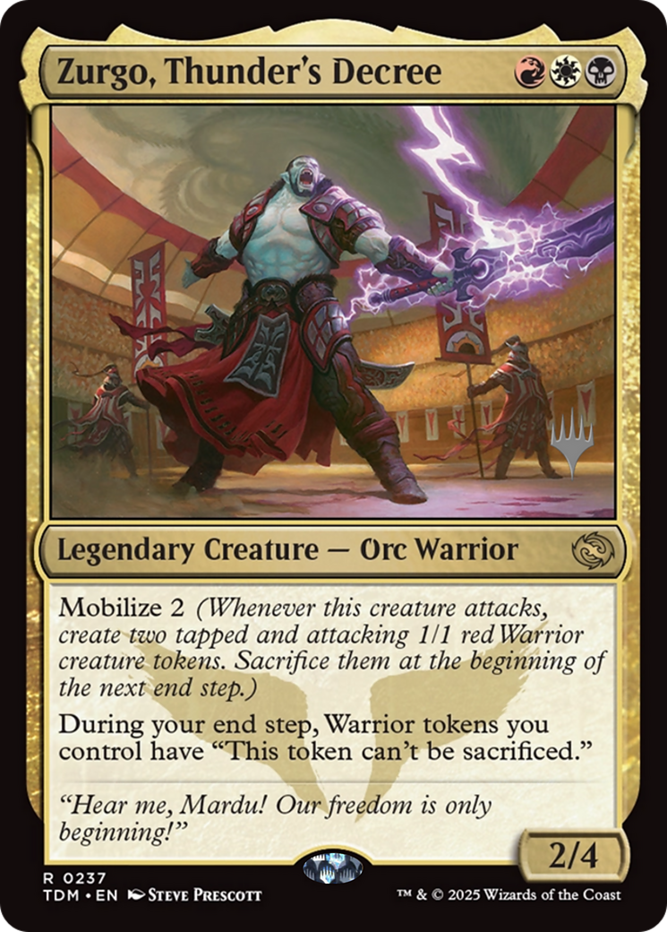 Zurgo, Thunder's Decree (237) [Promo Pack: Tarkir: Dragonstorm]