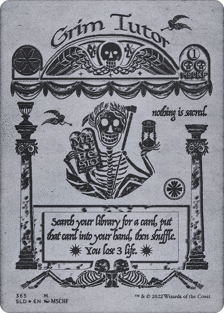 Grim Tutor (Borderless) (Foil Etched) [Secret Lair Drop Series]